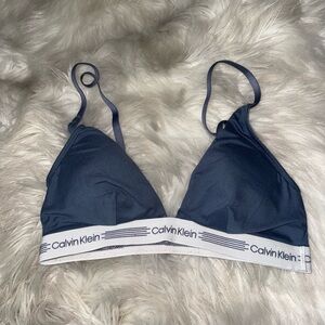 Calvin Klein Dark Blue Triangle Bralette